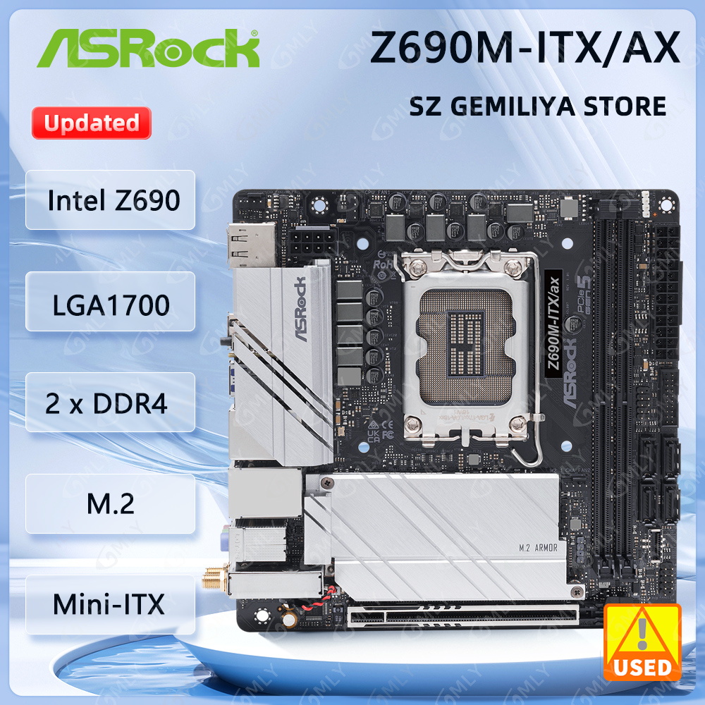 ASROCK Z690M-ITX/ax Mini-ITX M - Lga1700 Itx Motherboard Ddr5 评论和价格