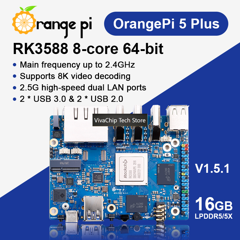 VivaChip TechOrange Pi 5 Plus  - Orange Pi 5 Plus 16Gb 评论和价格